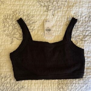American Eagle Outfitters Black Crop Top